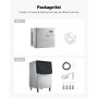 VEVOR Commercial Ice Maker Machine, 204KG/24H Ice-Making Machine with 113KG Stainless Steel Storage Bin, Auto Self-Cleaning Ice Maker with Touchscreen for Bar Cafe Restaurant Business Commercial