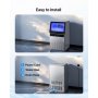 VEVOR Commercial Ice Maker Machine with Pump, 59 KG/24H with 15 KG Storage, 45 Cubes per Cycle, Freestanding & Under Counter Ice Maker with LED Display & Self-Cleaning, for Home Bar Restaurant