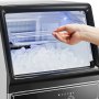 VEVOR Commercial Ice Maker Machine with Pump, 59 KG/24H with 15 KG Storage, 45 Cubes per Cycle, Freestanding & Under Counter Ice Maker with LED Display & Self-Cleaning, for Home Bar Restaurant