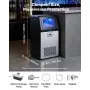 VEVOR Commercial Ice Maker Machine with Pump, 100 lbs/24h with 30 lbs Storage Capacity, Built-in/Freestanding/Under Counter, Stainless Steel Ice Maker with LED Display & Self-Cleaning, for Home Bar