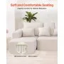 VEVOR Modular Sectional Sofa, L Shaped Modular Sofa with Chaise, Cloud Sectional Couch with High Rebound Sponge and Density, Upholstered Corduroy Couch with Cushion for Living Room, Apartment, Beige