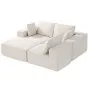 VEVOR-modulaarinen sohva, L-muotoinen modulaarinen sohva divaanilla, pilvinen sohva, jossa on korkea palautussieni ja tiheys, verhoiltu sametti-sohva tyynyllä olohuoneeseen, asunto, beige
