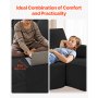 VEVOR Modular Sectional Sofa, U Shaped Couch, Sectional Sofa for Living Room, Cloud Couch with High Rebound Sponge with Cushion for Living Room, Apartment, Black
