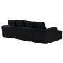 VEVOR Modular Sectional Sofa, U Shaped Modular Sofa with Chaise, Cloud Sectional Couch with High Rebound Sponge and Density, Upholstered Corduroy Couch with Cushion for Living Room, Bedroom, Black