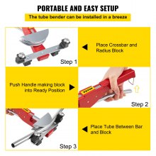 VEVOR Copper Pipe Bender HVAC Refrigeration Ratcheting Tube Bender 1/4" to 7/8"