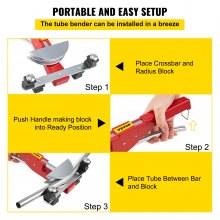 VEVOR Copper Pipe Bender HVAC Refrigeration Ratcheting Tube Bender 1/4" to 7/8"