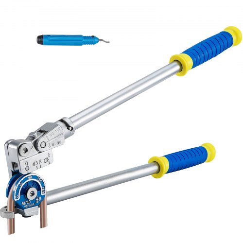 VEVOR Tube Bender, 3/8 inch Pipe Bending Capacity 180 Degrees Manual Bending, for Aluminum and Stainless Steel Pipes in HVAC, Heating Pipe System