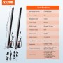 VEVOR 2PCS 12V Linear Actuator Kit 760 mm 9 mm/s 99.79 kg/1000N IP54 Protection