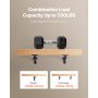 6 Packs Handrail Hardware Bracket Heavy Duty for Stairways Matte Black