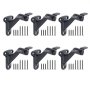 6 Packs Handrail Hardware Bracket Heavy Duty for Stairways Matte Black