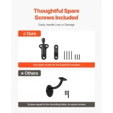 6 Packs Handrail Hardware Bracket Heavy Duty for Stairways Matte Black