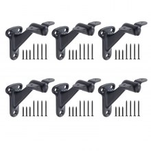 6 Packs Handrail Hardware Bracket Heavy Duty for Stairways Matte Black