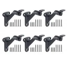 6 Packs Handrail Hardware Bracket Heavy Duty for Stairways Matte Black