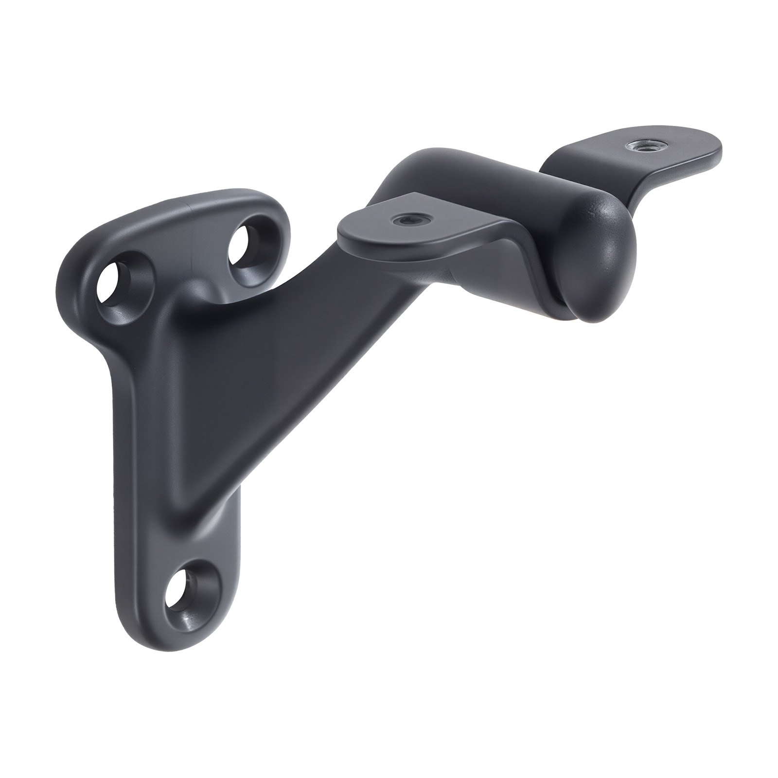 VEVOR Handrail Hardware Bracket, 6 Packs Heavy Duty Hand Rail Brackets, Flexible Angle Adjustment & Easy Install, Stair Railing Hardware for Stairways Handrail, Staircase,Matte Black