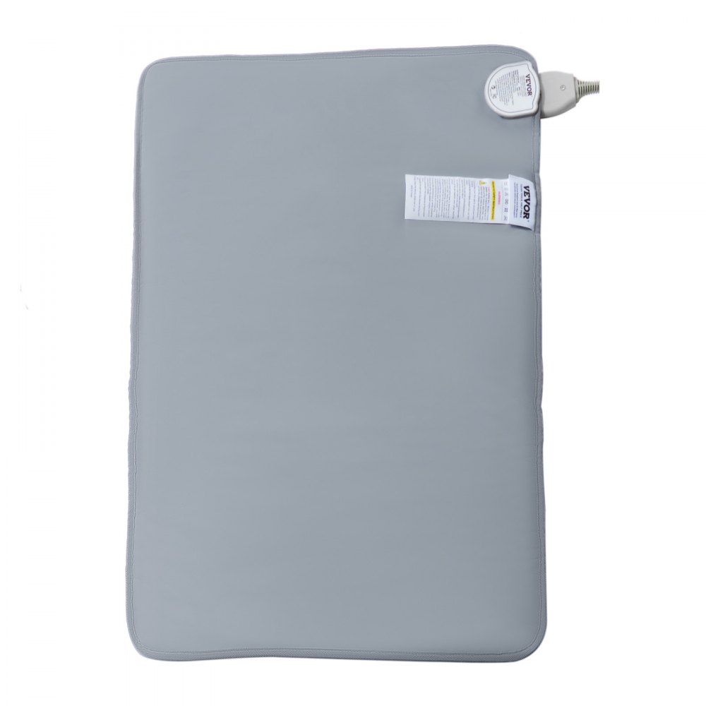 VEVOR Far Infrared Heating Pad, Amethyst Heating Pad with Jade & Tourmaline Stones, 660nm Photon Light & Negative Ions, 103-159℉ Hot Gemstones Mat with 0-12 Hours Timer for Pain Relief (32" x 20")
