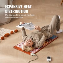 VEVOR Far Infrared Heating Pad 5 Natural Crystal Ädelstenar Värmematta 40" x 20