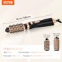 VEVOR Rotating Hair Dryer Brush Hot Air Styling Brush with 1.5" and 2" Head