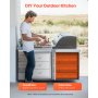 Outdoor Kitchen Drawers Triple BBQ Access Drawers Island 18.5x22.5x22.5 in