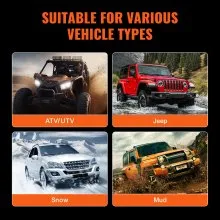 VEVOR Shackle Hitch Receiver, Fits 2" Receivers, 65900 lbs Breaking Strength, D Ring Shackle with Trailer Hitch Lock Pin, Heavy Duty Towing Accessories for Trucks, Jeeps, Off-Road Vehicle Recovery