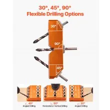 Drill Guide 30/45/90 Degree Angle 4 Sizes Portable Precision Drilling Guide Jig