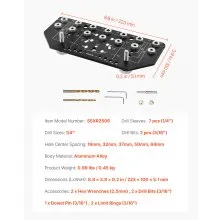 Shelf Pin Jig and Hinge Jig Two-in-One Aluminum Alloy Cabinet Hole Drilling Tool
