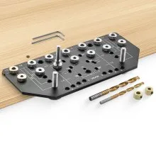 Shelf Pin Jig and Hinge Jig Two-in-One Aluminum Alloy Cabinet Hole Drilling Tool