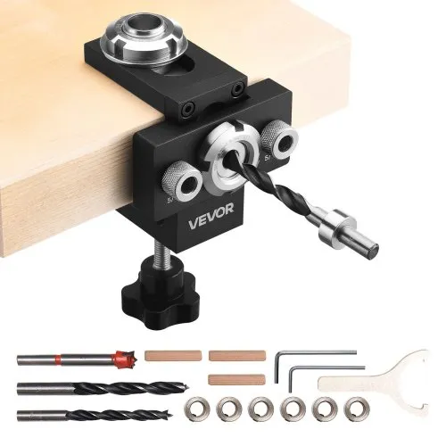Doweling Jig Kit Self Centering Dowel Drill Jig with 3 Drill Bits Woodworking