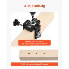 Doweling Jig Kit Self Centering Dowel Drill Jig with 3 Drill Bits Woodworking