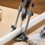 VEVOR Drill Guide, Multi-Angle Press Portable Precision Drilling Guide Jig Attachment, with Large Handle and Mounting Holes, Aluminum Alloy, for Drilling Angled or Straight Holes, for Wood Working