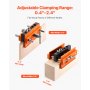 VEVOR Doweling Jig Kit, Self Centering Dowel Drill Jig for Straight Holes, Aluminum Alloy Woodworking Tools with 6 Drill Guide Bushings, Adjustable Width, for Wood Working, Drilling and Marking