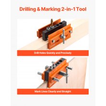 Doweling Jig Kit Self Centering Dowel Drill Jig for Straight Holes Woodworking