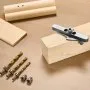 Sada kolíkovacích prípravkov VEVOR, samostrediaci kolíkovací vŕtací prípravok pre rovné otvory, so sadou vrtákov 6,4 / 7,9 / 9,5 mm a sadou dorazových krúžkov vrtákov, nástroje na obrábanie dreva z hliníkovej zliatiny na vŕtanie, značenie