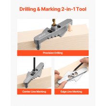 Doweling Jig Kit Self Centering Dowel Drill Jig for Woodworking with Drill Bit