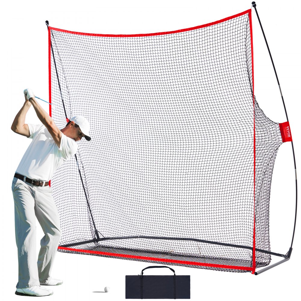 VEVOR Golf Practice Hitting Net, Huge 7.8x7ft Golf Net, Personal Driving Range for Indoor or Outdoor Use, Portable Home Golf Aid Net with Solid Fiberglass Frame and Carry Bag, Gift for Men, Golf Lover