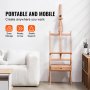 VEVOR Studio H-Frame Easel Holds Canvas Art up to 91.4 cm Beechwood Artists Easel