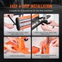 easy 4-step installation of VEVOR infrared curing lamp with detailed instructions and images.