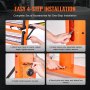 easy 4-step installation guide for the VEVOR infrared curing lamp with detailed instructions.