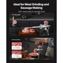 Manual Meat Grinder 304 Stainless Steel Mincer Sausage Stuffer Table Clamp