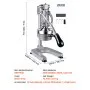 VEVOR Manual Citrus Juicer, 15" Tall Hand Press Orange Juicer, Manual Fresh Juice Extractor for Lemon Pomegranate Grapefruit, Heavy-Duty Cast Iron, Easy to Clean, Home & Commercial Use, Silver Gray