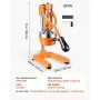 VEVOR Manual Citrus Juicer, 15" Tall Hand Press Orange Juicer, Manual Fresh Juice Extractor for Lemon Pomegranate Grapefruit, Heavy-Duty Cast Iron, Easy to Clean, Home & Commercial Use, Orange