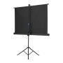 VEVOR Projector Screen with Stand, 60 Inch 160° Wide Angle Indoor Outdoor Projection Screen, 16:9 4K HD Wrinkleless Portable Tripod Screens with Carry Bag, for Movie Home Theater Office Presentation