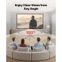 VEVOR Projector Screen with Stand, 80 Inch 160° Wide Angle Indoor Outdoor Projection Screen, 16:9 4K HD Wrinkleless Portable Tripod Screens with Carry Bag, for Movie Home Theater Office Presentation