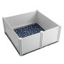 VEVOR Caja de parto para perros de 59,8 x 59,8 x 24 pulgadas de PVC con rieles y almohadilla para orinar para cachorros