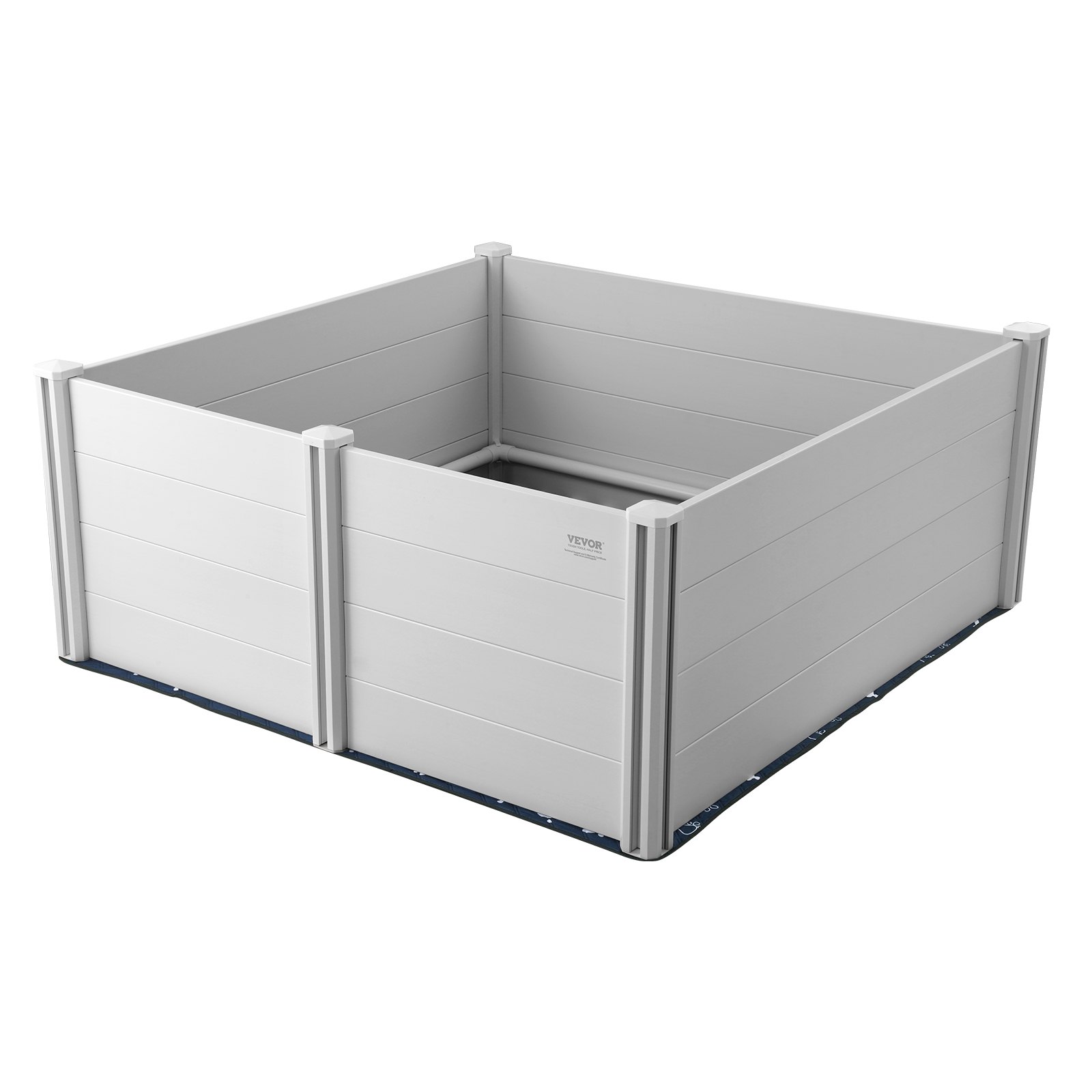 VEVOR Dog Whelping Box 59.8x59.8x24.0in PVC with Rails Pee Pad for Dogs Puppies