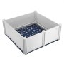 VEVOR Dog Whelping Box 48 x 48 x 18,1 tum PVC med rails Pee Pad för hundar Valpar