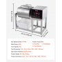 VEVOR Commercial Meat Tumbler Marinator, 18L Tumbling Marinating Machine, for Chicken Steak Pork Restaurant, Stainless Steel Vacuum Curing Machine, with Bidirectional Rotation and Smart Control Panel