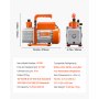 VEVOR Vacuum Pump, 141 L/min(5 CFM), HVAC Single Stage Rotary Vane Vacuum Pump, for R134a R22 R410a Systems, Auto AC Vacuum Pump Kit with Oil Bottle, for Automotive Air Conditioner Maintenance Resin Degassing