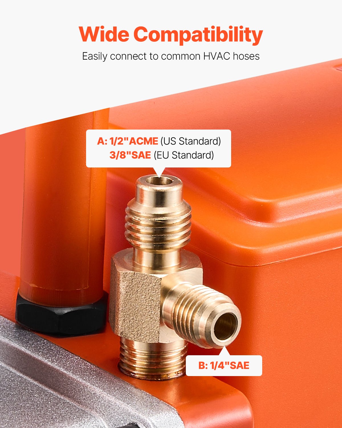 VEVOR Vacuum Pump, 141 L/min(5 CFM), HVAC Single Stage Rotary Vane Vacuum Pump, for R134a R22 R410a Systems, Auto AC Vacuum Pump Kit with Oil Bottle, for Automotive Air Conditioner Maintenance Resin Degassing