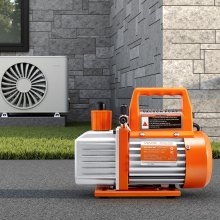 AC Vacuum Pump 3.5 CFM HVAC Single Stage Rotary Vane Vacuum Pump Oil Included