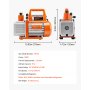 VEVOR Vacuum Pump, 100 L/min, HVAC Single Stage Rotary Vane AC Vacuum Pump, for R134a R22 R410a Systems, with Oil Bottle, 4 Pole Motor, 5 Pa, for Automotive Air Conditioner Maintenance Resin Degassing